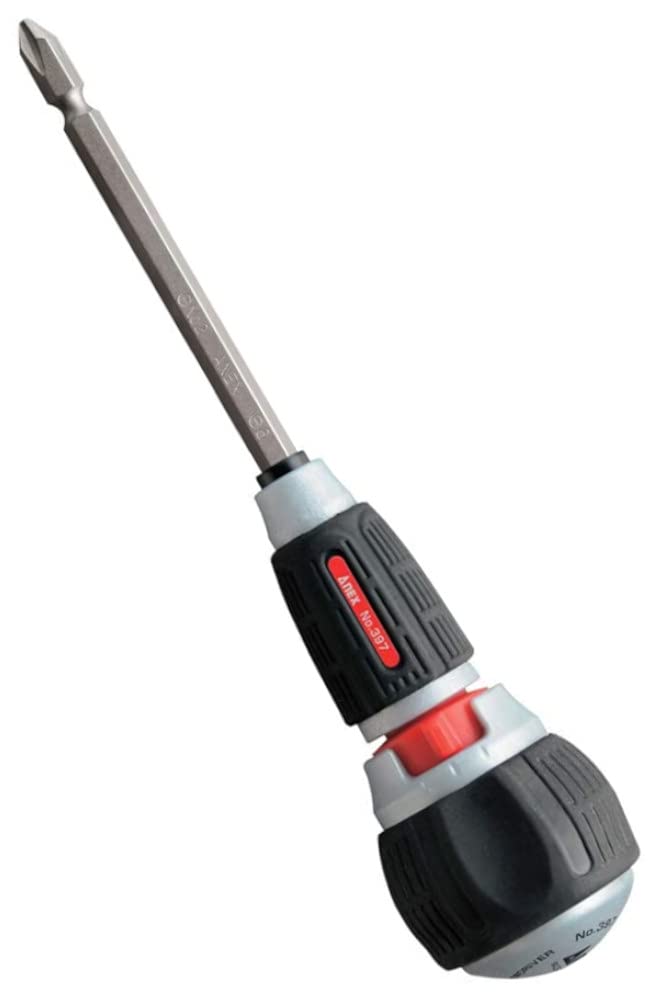 Anex ratcheting screwdriver with ball-handle for fast, controlled turning.