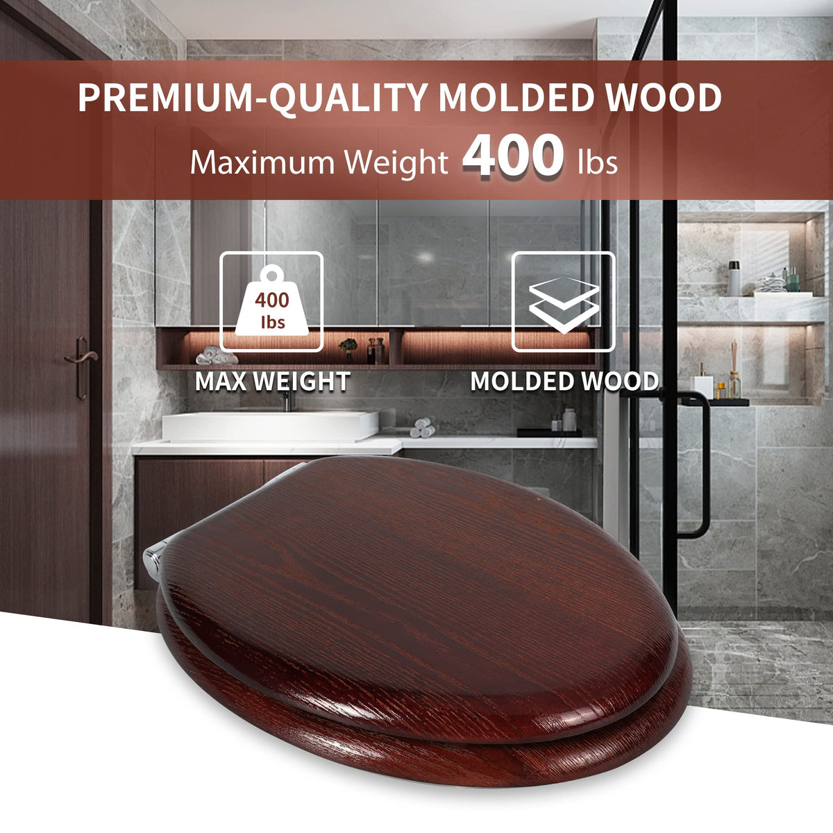 Angel Shield easy-clean wood surface simplifies wipe-downs after use.