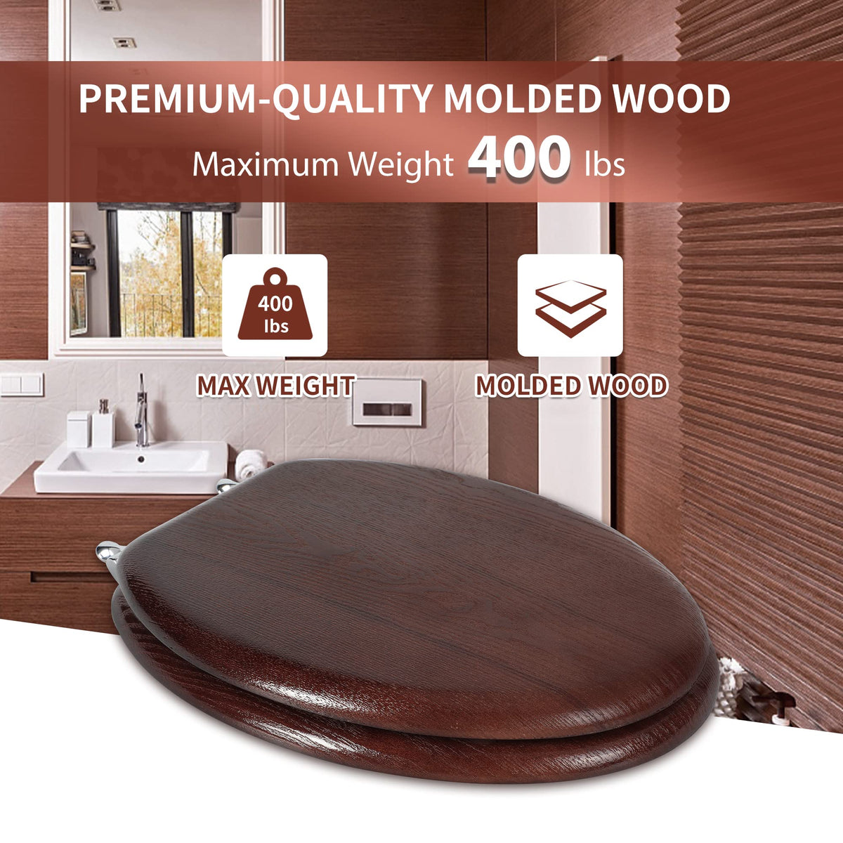 Angel Shield metal hinged lid enables smooth, easy lid opening and cleaning