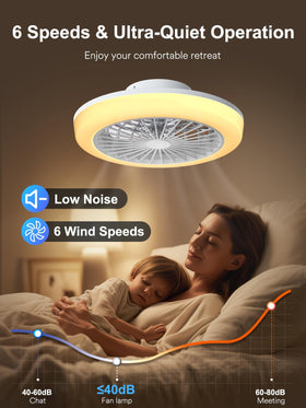 ANGELHALO RGB mood lighting for energizing or relaxing ambience.