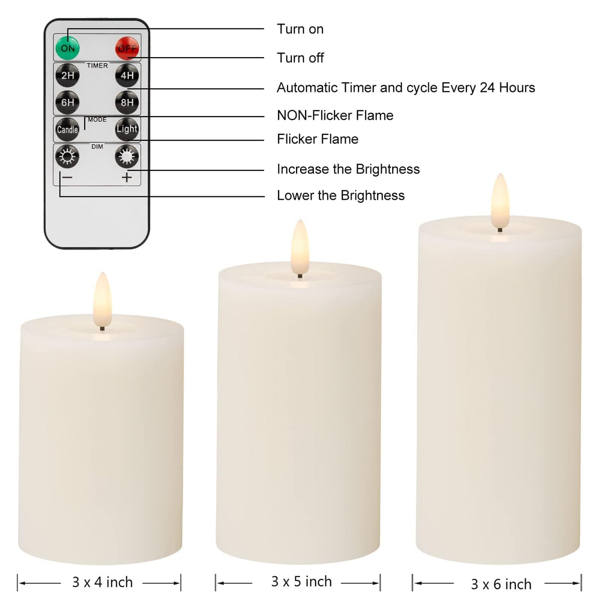 ANGELLOONG battery-powered candles provide safe, flame-free decor