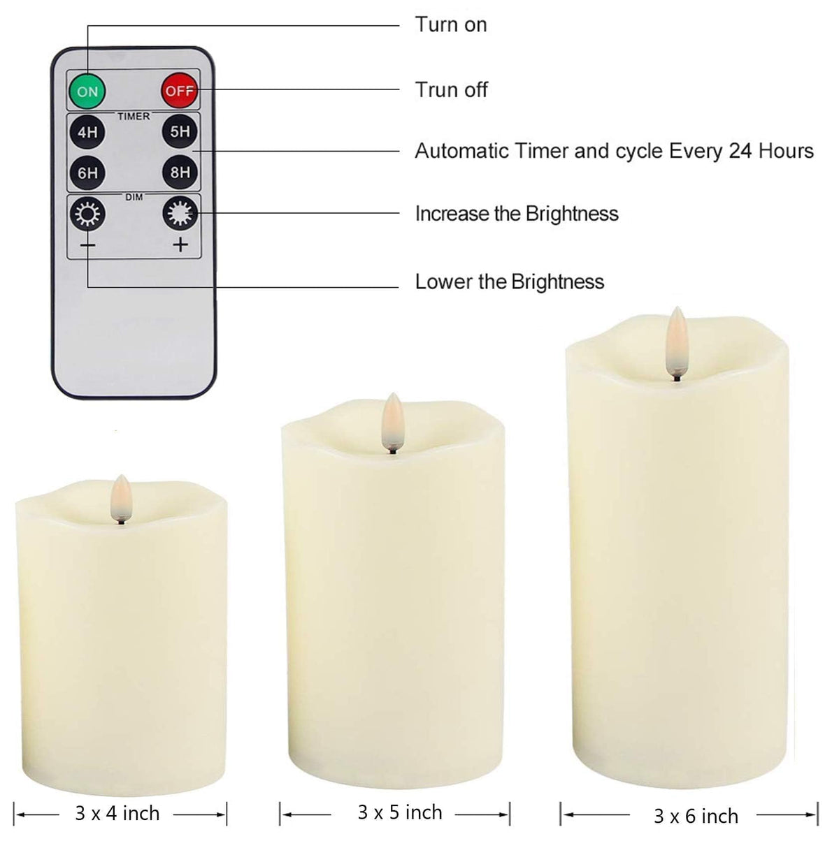 ANGELLOONG easy operation with remote improves candle setup on shelves