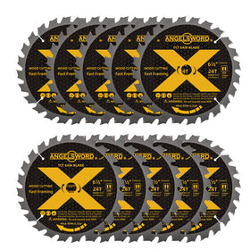 ANGELSWORD 6-1/2 inch framing blade with 24T for fast framing cuts.