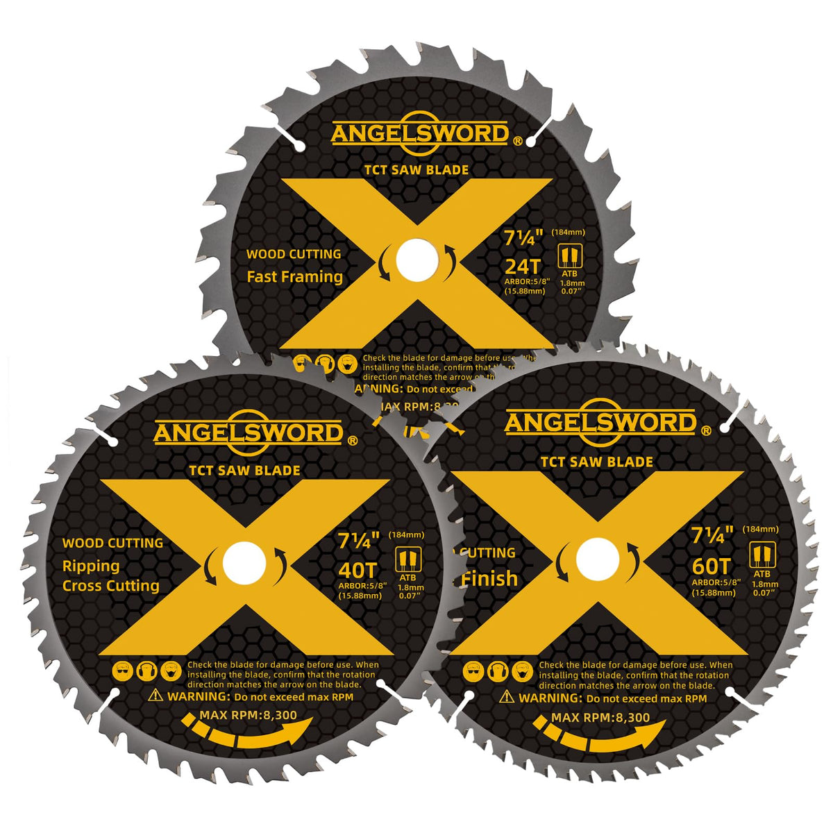 ANGELSWORD 24T blade close-up for framing and cross-cutting