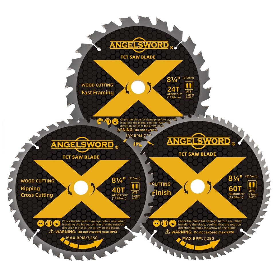 ANGELSWORD 8-1/4-inch blade 24T close-up for framing cuts