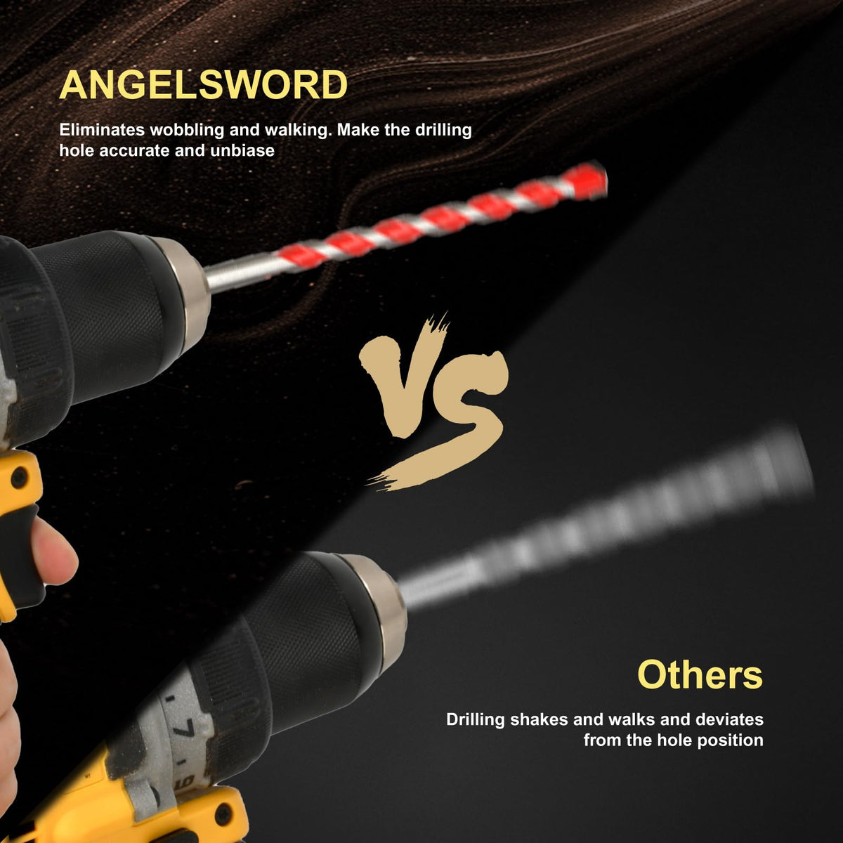 ANGELSWORD anti-vibration design with centering tip for tile starts