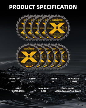 ANGELSWORD thin kerf blade delivering fast, clean wood cuts.