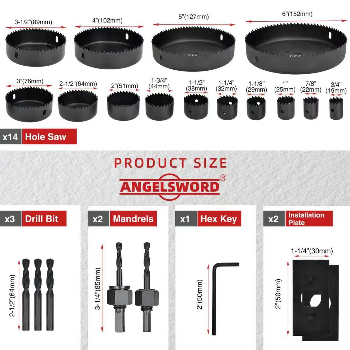 ANGELSWORD 14 blades for drywall, plywood, and lightweight plastics achieve clean openings
