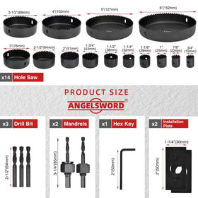 ANGELSWORD 14 blades for drywall, plywood, and lightweight plastics achieve clean openings