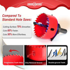 ANGELSWORD double-ground teeth deliver faster, cleaner cuts on plywood.