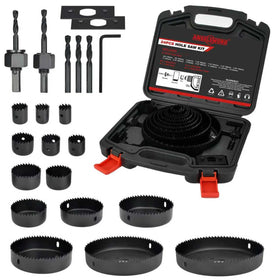 ANGELSWORD 24-piece hole saw kit in case for versatile drilling projects