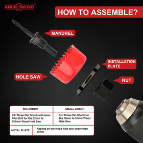 ANGELSWORD installation plate for stable, precise hole cutting.