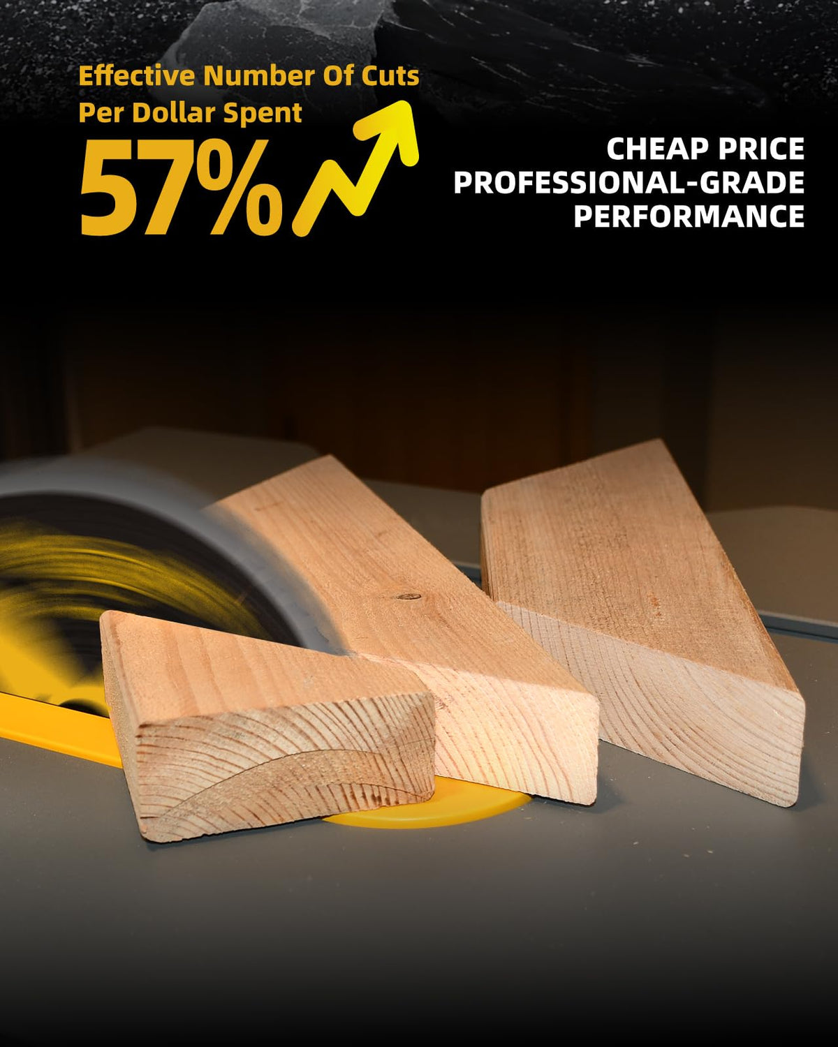 ANGELSWORD ultra-thin kerf 0.07 inch for smoother passes.