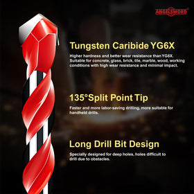 ANGELSWORD YG6X alloy head bits for high wear resistance