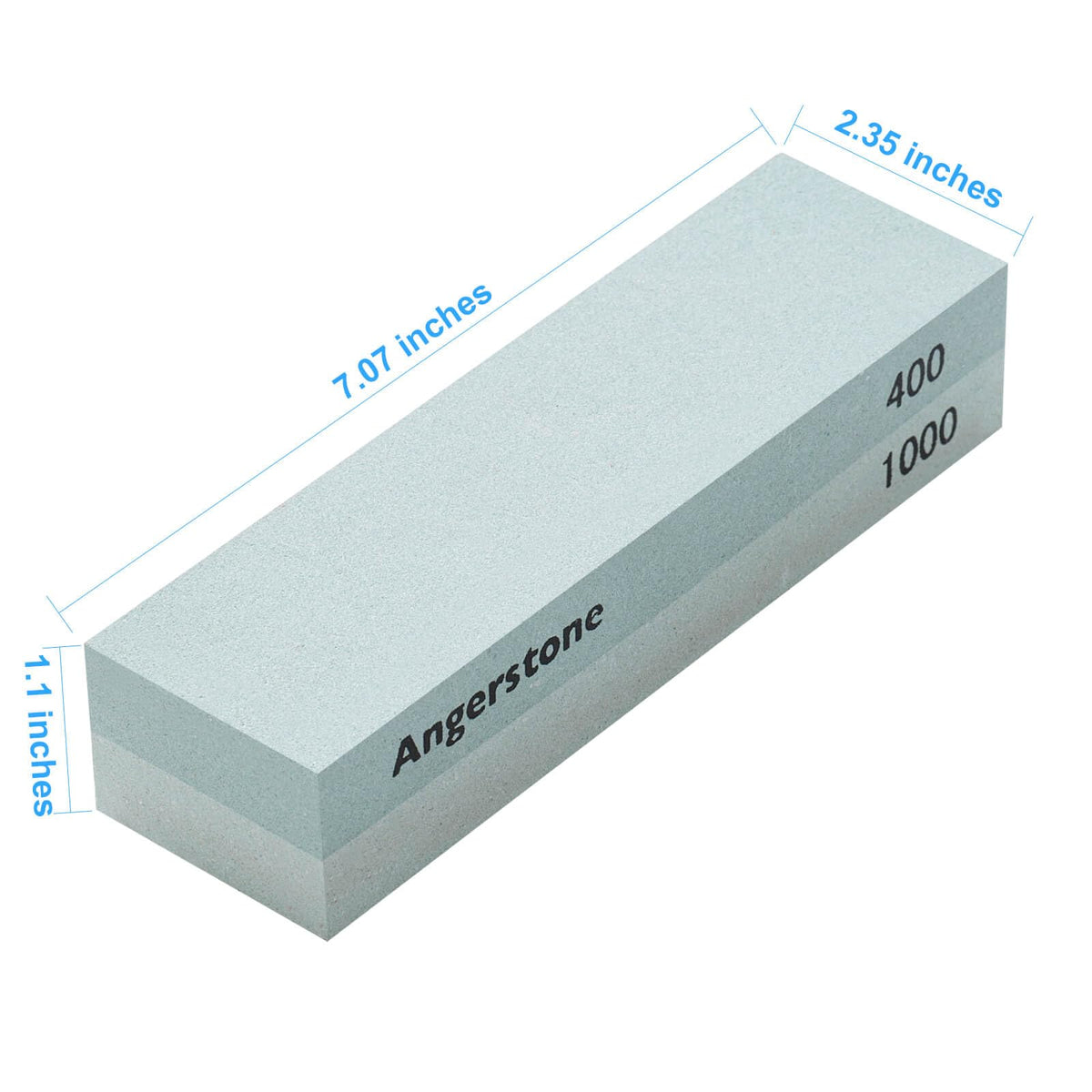 Angerstone dual-grit 400/1000 enables versatile sharpening for knives and outdoor tools.