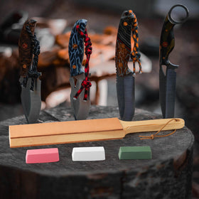 Angerstone multipurpose stropping kit suitable for knives and chisels.