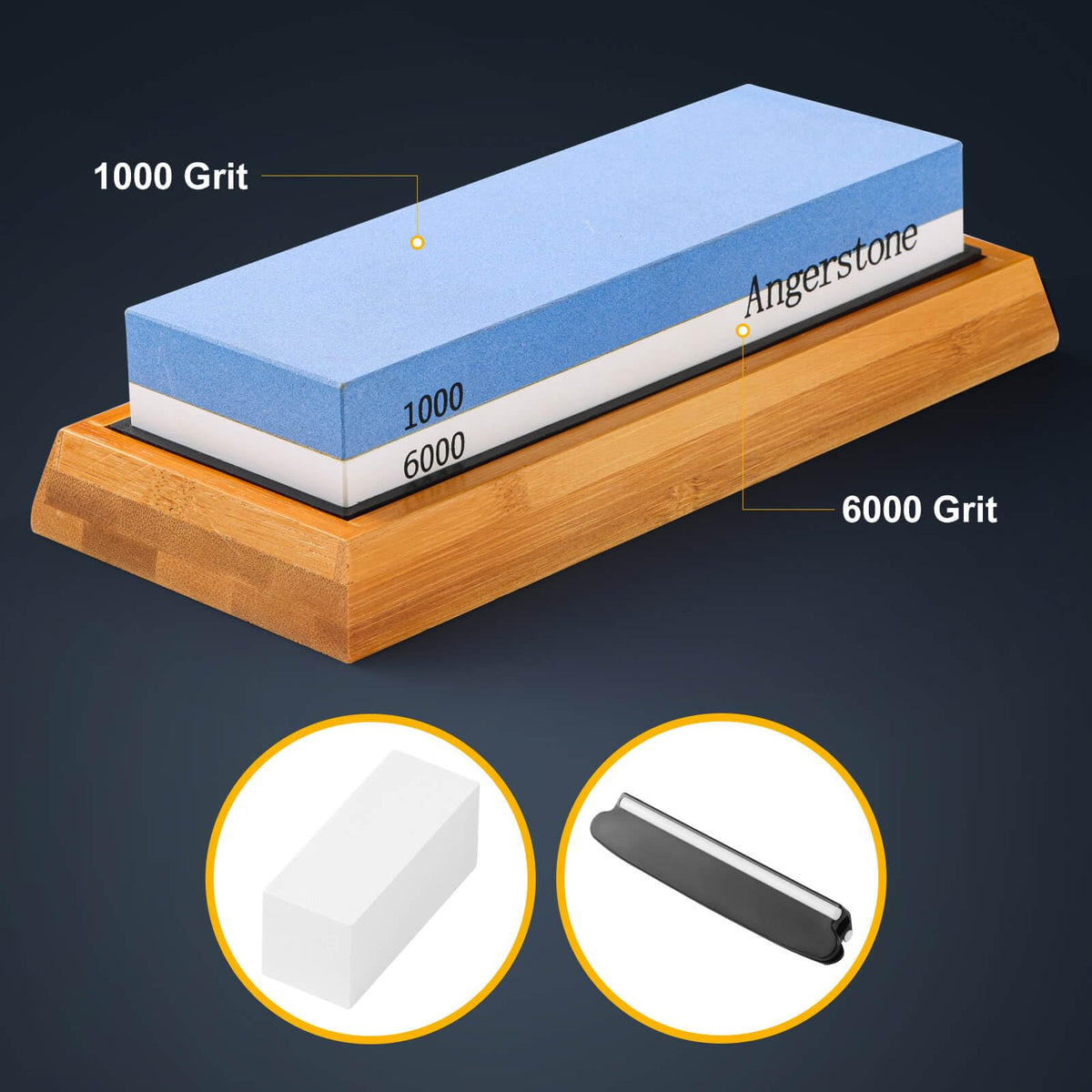 Angerstone non-slip silicone base provides stable sharpening during use