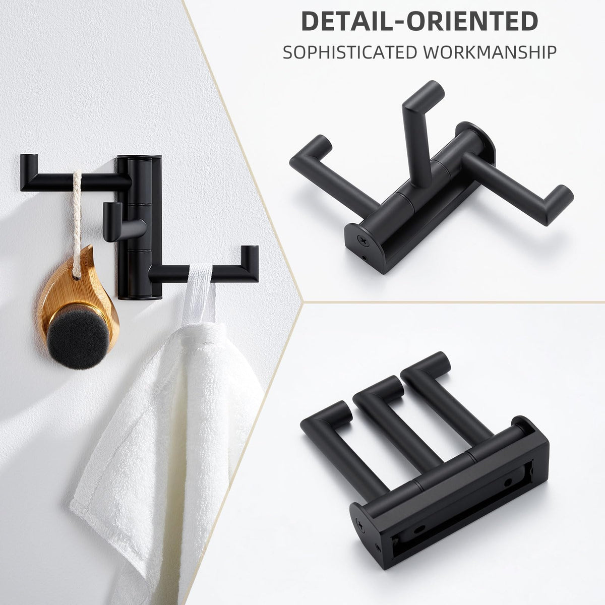 Angle Simple towel hook is ideal for towels, robes, and accessories.