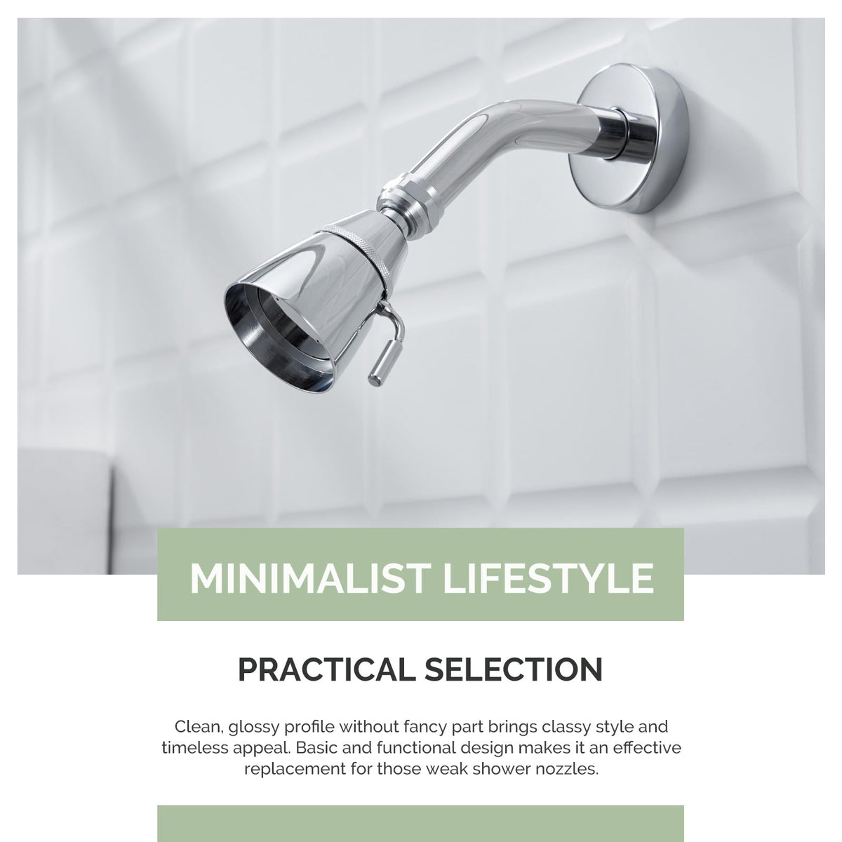 Angle Simple high-flow rinse stream close-up shows precise spray pattern