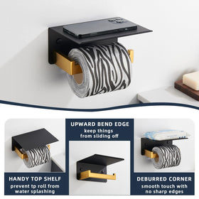 Angle Simple top shelf shown holding phone or wipes in bathroom.