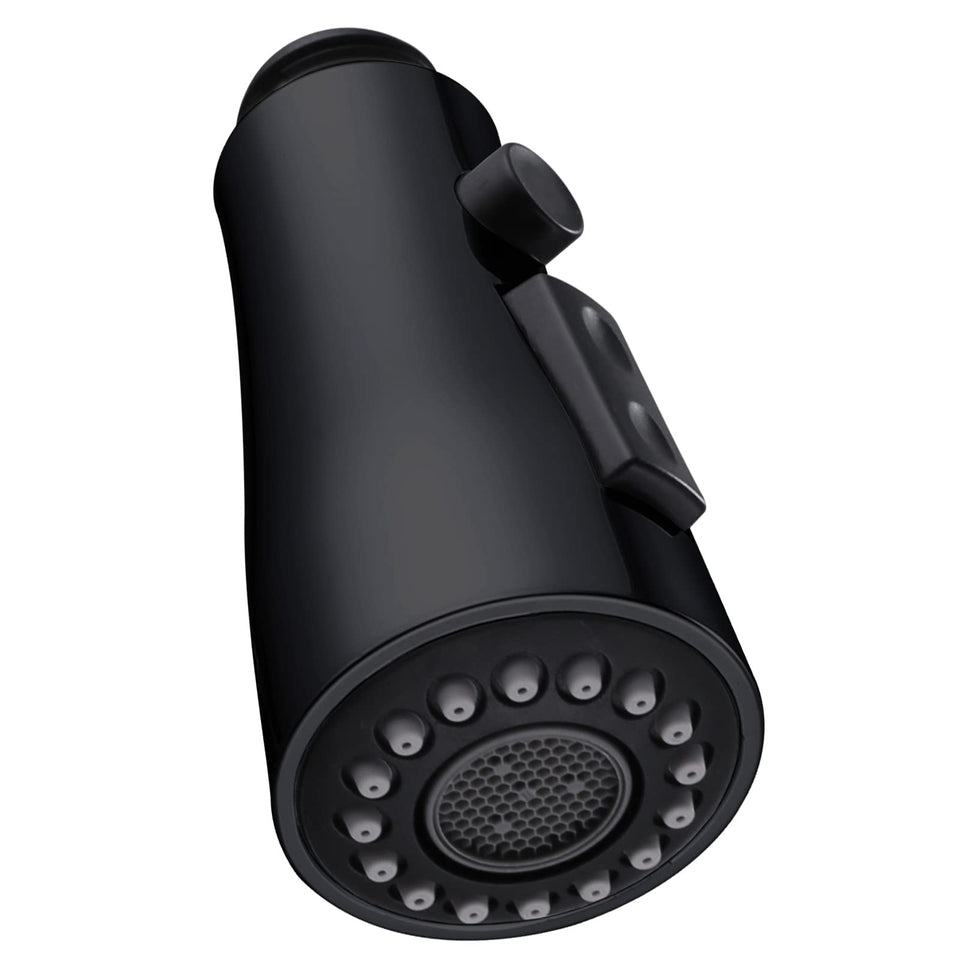 Angle Simple matte black sprayer assembly upgrade for kitchens.