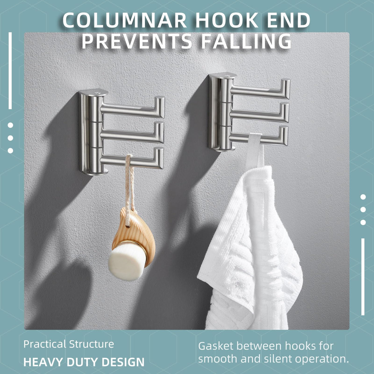 Angle Simple in bathroom setup ideal for towels and robes.