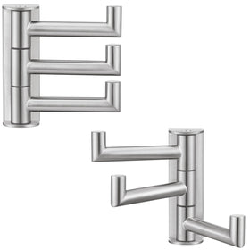 Angle Simple swivel hook 3-arm design keeps towels organized.