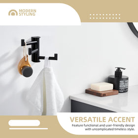 Angle Simple swivel arm design rotates smoothly to prevent item interference.