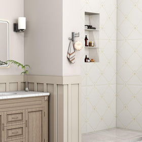 Angle Simple 3-arm wall mounted towel hook installed for clutter-free space