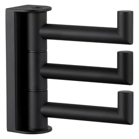 Angle Simple swivel towel hook with three arms keeps towels organized and within reach.