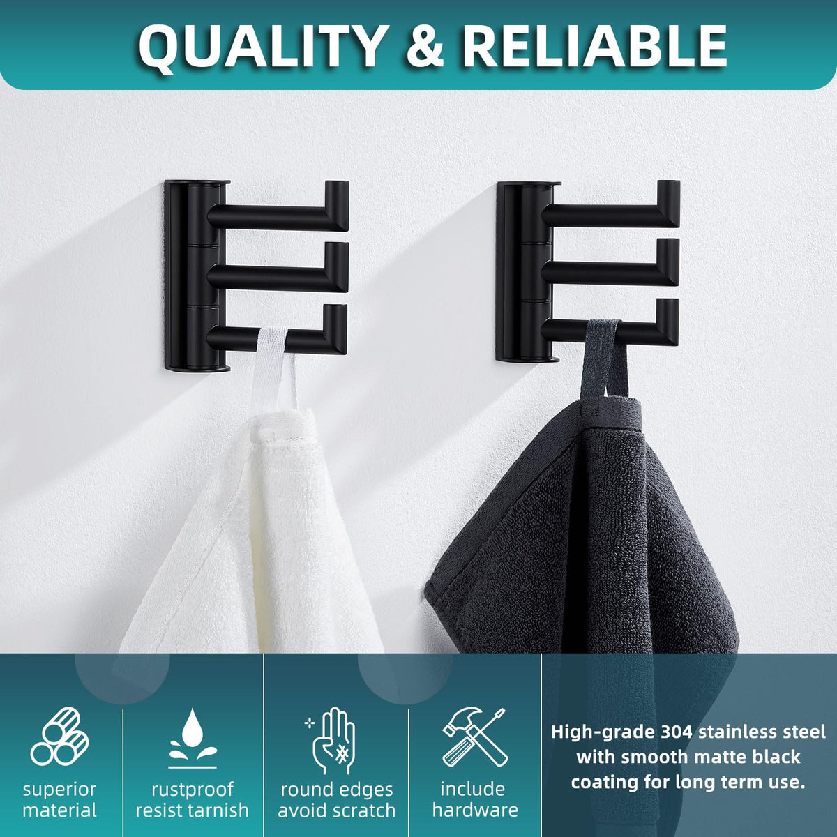 Angle Simple silent-rotation arms reduce noise during daily use.