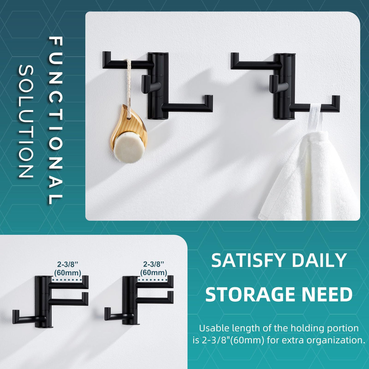 Angle Simple 304 stainless steel construction resists corrosion in damp bathrooms.