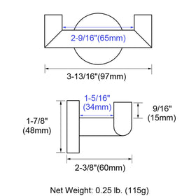 Angle Simple towel hook brushed nickel, daily-use accessory for neat, clutter-free spaces.