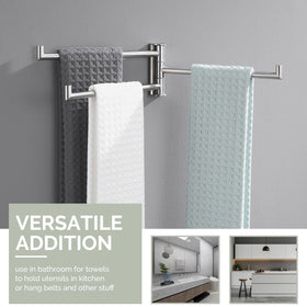 Angle Simple versatile hanger suitable for towels, scarves, or accessories.
