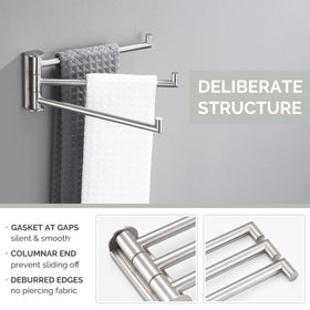Angle Simple wall-mounted towel rack is easy to install and secure.