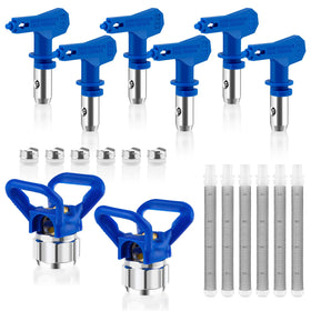 Anglecai 14-piece airless sprayer tips set enables versatile nozzle choices for precise projects