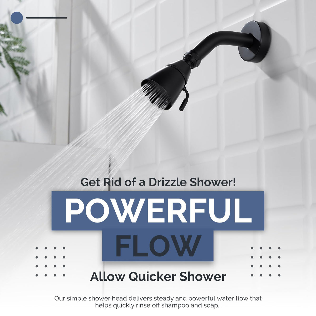 Angle Simple swivel 360-degree joint enables precise spray direction