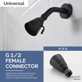 Angle Simple high-flow design reduces shower time with strong spray