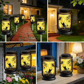 ANGMLN garden decor cat-lantern for patio or tree accent lights.