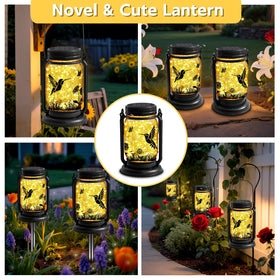 ANGMLN hummingbird lantern bedside glow for tranquil outdoor evenings.