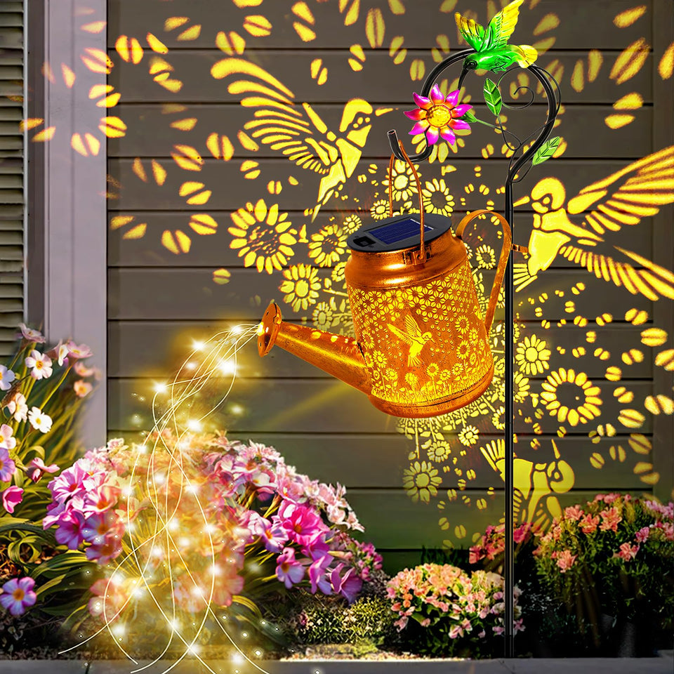 ANGMLN hummingbird solar lights outdoors with warm glow for garden ambiance