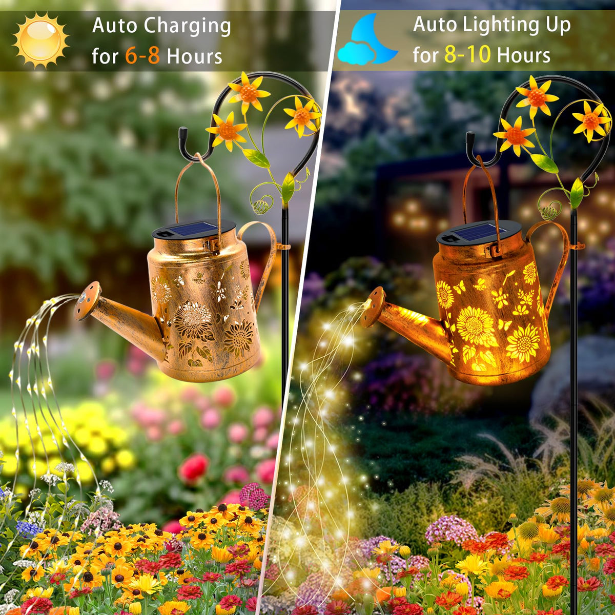ANGMLN metal lantern withstands weather with IP65 waterproof rating.