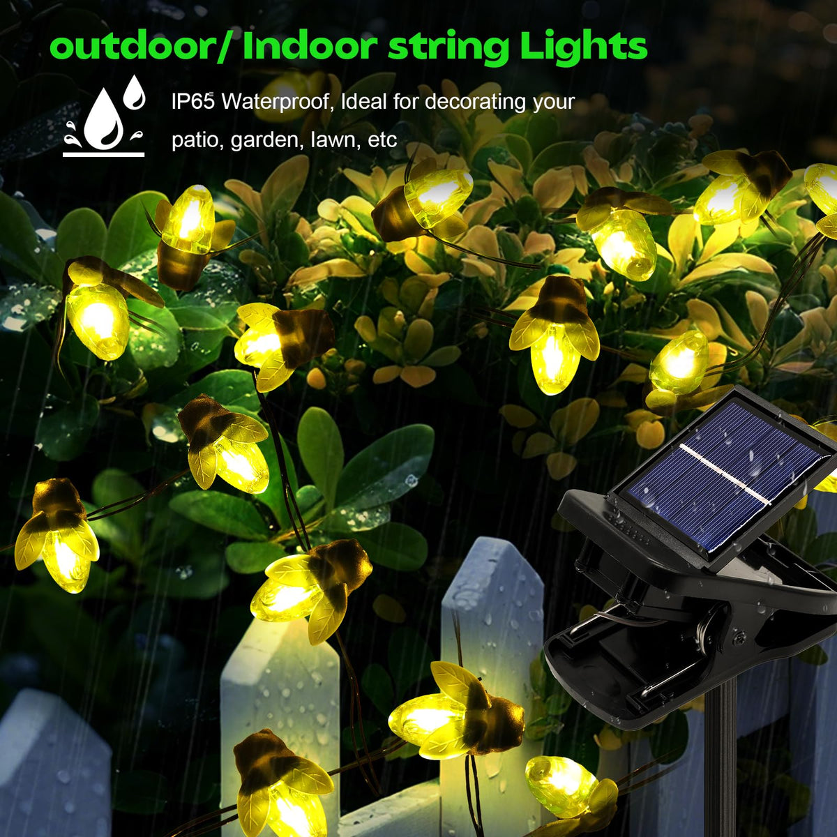 ANGMLN Firefly lights illuminate a garden for decorative ambience