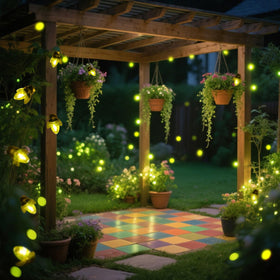 ANGMLN Solar Firefly Lights with IP65 panel for year-round outdoor use