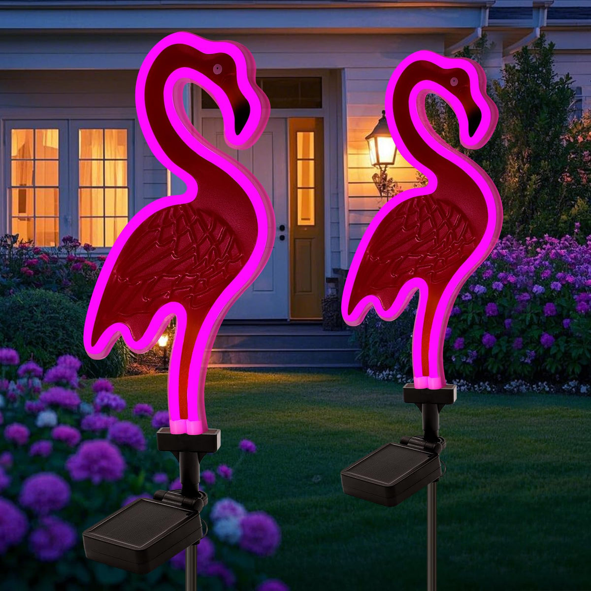 ANGMLN garden decor flamingo lighting brightens outdoor party spaces