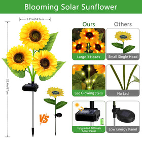 ANGMLN sunflower petals LED provide bright, durable garden accents.