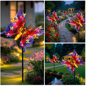 ANGMLN weatherproof butterfly decor withstands rain and sun for lasting outdoor charm.