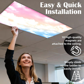 ANGSYLTH rainbow diffuser panels diffuse harsh lighting in a waiting area