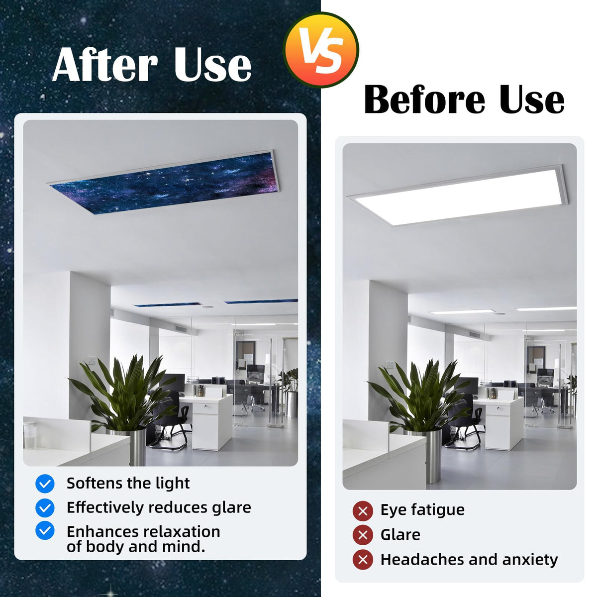 ANGSYLTH starry sky pattern adds modern style to hospitals waiting areas.