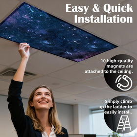 ANGSYLTH light diffuser reduces harsh light, easing eye strain in offices.